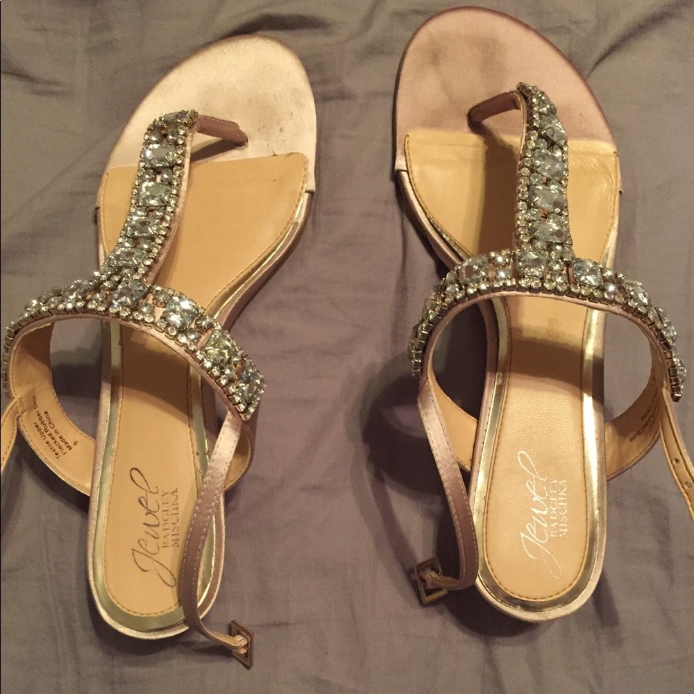 Jewel by Badgley Mischka embellished strap shoes